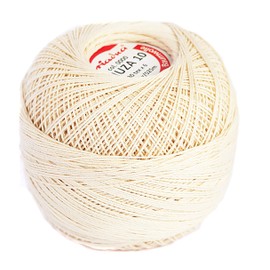Cotton Crochet Thread Size 10, Fine Yarn (574yd / 525m), Luxurious Feel Crochet and Knitting (3.52oz / 100g) Natural (0000)