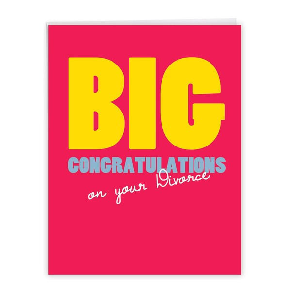 NobleWorks - Jumbo Divorce Greeting Card 8.5 x 11 Inch with Envelope (1 Pack) Large Big Divorce Congrats J2730DVG