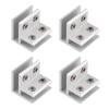 INCREWAY Glass Clamp, Adjustable 90 Degree Glass Clips, Aluminum Alloy Glass Shelf Bracket, Glass Holder Connector for 5-8mm Thick Glass, Pack of 4