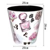 Scakbyer 10L/2.64 Gallon PU Leather Trash Can Decorative Wastebasket Waterproof