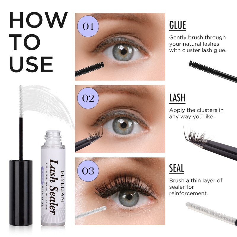 BEYELIAN Lash Sealer, Lash Sealant for Eyelash Extensions Eyelash Coating