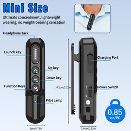 Super Mini Walkie Talkies,Portable Small Two Way Radio Walkie Talkies for Adults with Earpieces for Baseball Communication Device,Pitch,Restaurant,Retail Stores,Hotel,Hospital,Outdoor Sports,2 Pack