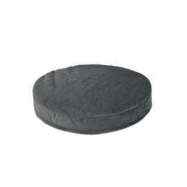 EechicSpace Waterproof Round Dog Bed with Washable Removable Cover & Liner Grey Velvet Orthopedic Foam Pad 27 Inch