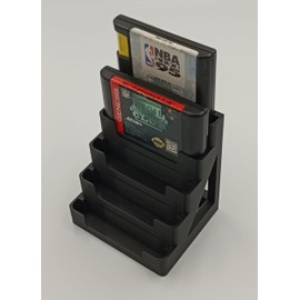 Display Tower, Rack, Case for Sega Genesis Games (Fits 5 Games)