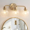 Watyo Bathroom Light Fixtures Gold Vanity Light 3 Light Wall