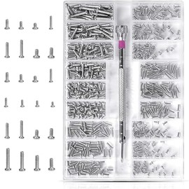 Small Screws Assortment Kit, Very Small Phillips Pan Head Machine Screws, Micro Screws, Mini Screws Assortment Kit for Electronic Repair,Nickel-Plated Carbon Steel (M1.2/M1.4/M2)