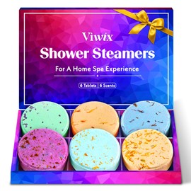 VIWIX Lavender, Eucalyptus Shower Steamers Aromatherapy, 6 Pcs Shower Bombs Aromatherapy, Shower Aromatherapy Steamers - Mothers Day Gifts, Relaxing Birthday Gifts for Women, Her, Mom, Wife, Men
