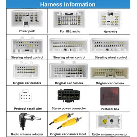 16-PIN Android Car Stereo Wiring Harness Canbus Decoder for Toyota Camry RAV4 Corolla Tundra Sequoia Tacoma Highlander Prius Sienna Support Original JBL Amplifier Retain OEM Factory Backup Camera SWC