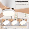 GESUM 42" Flush Mount Ceiling Fan Light with 3 Colors,