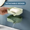 4 Pack Soap Dish with Drain Soap Holder, Double-layer Contrasting