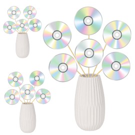 16pcs CD Disco Centerpiece Sticks 90s Party Decorations for CD Theme 1990s 2000s Birthday Party Baby Shower Supplies