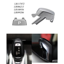 YOKOOHITECH 2pcs Gear Shift Button Cover and Gear Shift Knob Release P Button Compatible with Land Rover Range Rover Sport 2014-2019 Replace# LR117072 LR086213 LR108936 LR099206