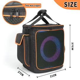 Hzycwgone Carrying Case Travel Tote Bag Backpack Portable Rugged Cover Shoulder Strap for JBL PartyBox Encore Essential 2 Portable Party Speaker,Extra Pockets for Microphone,Charger,Accessories