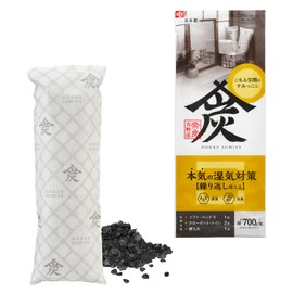 LEC Moisture Conditioning and Deodorizing Charcoal Honke Charcoal Shop Slim Type L 24.7 oz (700 g) / Reusable, Produced in Nara Yoshino / Serious Moisture Countermeasure / Dust Mites & Mildew