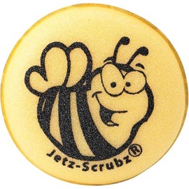 Bee Themed Round Kitchen Scrubber Sponge, Scratch-Free, Odor Resistant, Dishwasher Safe (1)