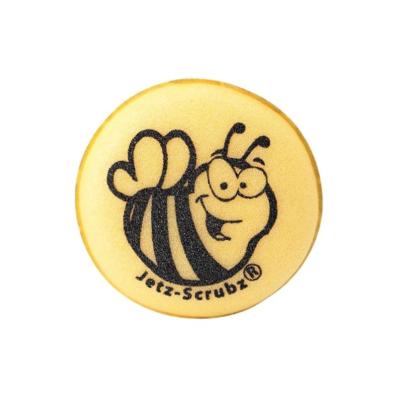 Bee Themed Round Kitchen Scrubber Sponge, Scratch-Free, Odor Resistant, Dishwasher