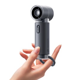 WSKEN Handheld Portable Mini Fan - Personal Small Pocket Design [20000 RPM Powerful Motor Turbo ＆ 3000mAh 10H Max Battery Life USB Rechargeable] 5 Speeds,Gifts for Women Men/Outdoor/Travel,Gray