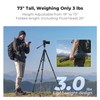 K&F CONCEPT 73” Camera Tripod with Fluid Head, Aluminum Travel