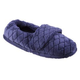 Acorn Women's Adjustable Spa Wrap Slipper, Navy Blue, 5-6