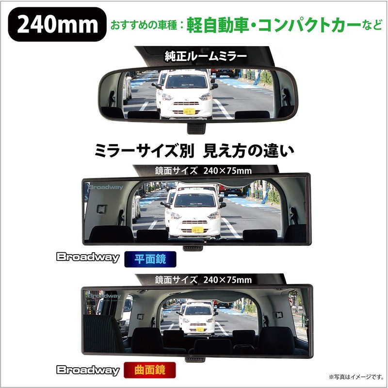Broadway BW863 240mm (9.45") Convex Aluminum Plating Mirror