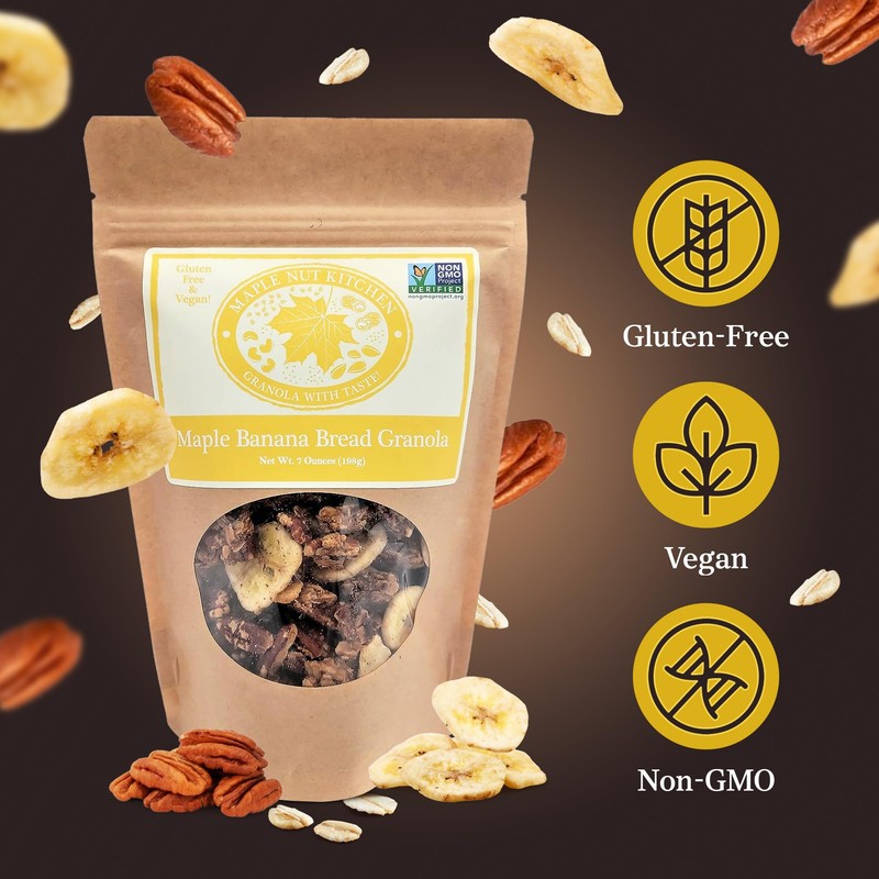 Maple Nut Kitchen Banana Bread Granola 3 Pack – Gluten-Free