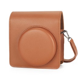 KALDA Mini 99 Tasche für Instax Mini 99 Sofortbildkamera, Schutztasche aus Weichem Kunstleder mit Schulterriemen (Mini 99, Braun)