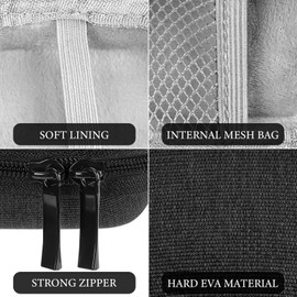 Geekria Shield - Funda para auriculares compatible con auriculares Bose Quietcomfort II True Wireless para auriculares intrauditivos, funda de repuesto para viaje con almacenamiento de cable (gris)