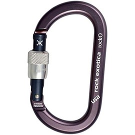 Rock Exotica RockO Screw Lock Carabiner - One Size - Grey