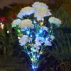 Abkshine Solar Lights Outdoor Garden, 21-Flower Artificial Carnations, Waterproof Solar