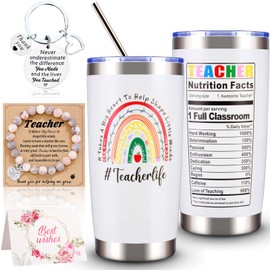 SIXVALA Teacher Gifts for Women,20 OZ Tumbler Gifts for Teacher, Teacher Appreciation Gifts, Teacher Christmas Gifts,Unique Gifts Ideas from Students,Thank You Gifts Box for Teachers