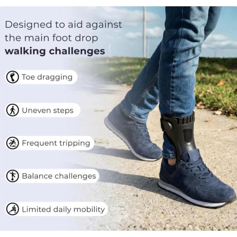LiftStep Foot Drop AFO Brace,Ortesis Footsdrops Para Caminar, Ortesis Transpirables