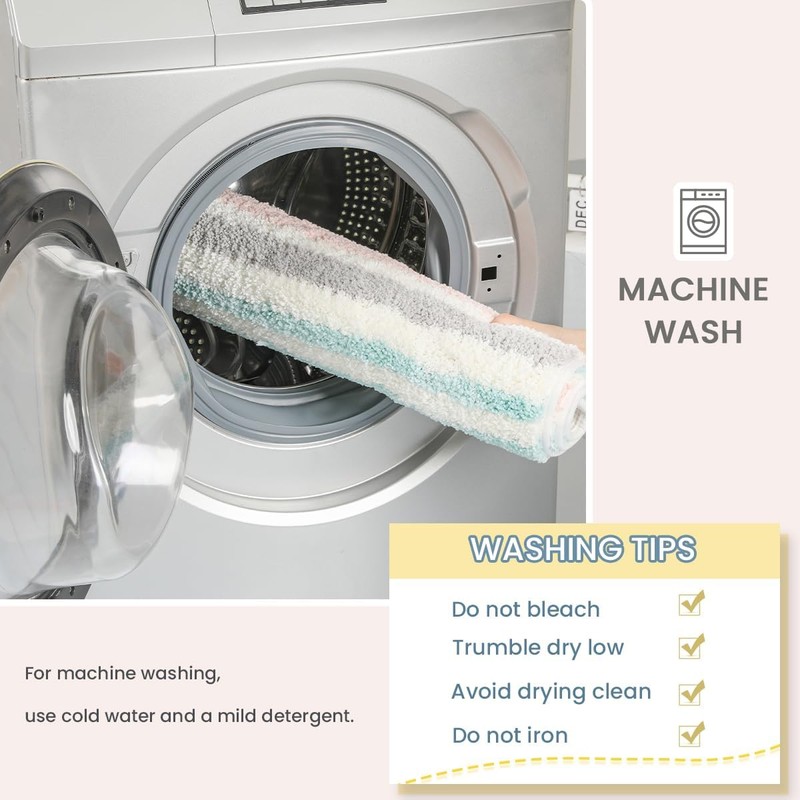 Scandinavian Bath Mat Non Slip Super Absorbent Bathroom Soft Microfiber