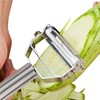 Sunkuka Julienne Peeler Stainless Steel Cutter Slicer with Cleaning Brush