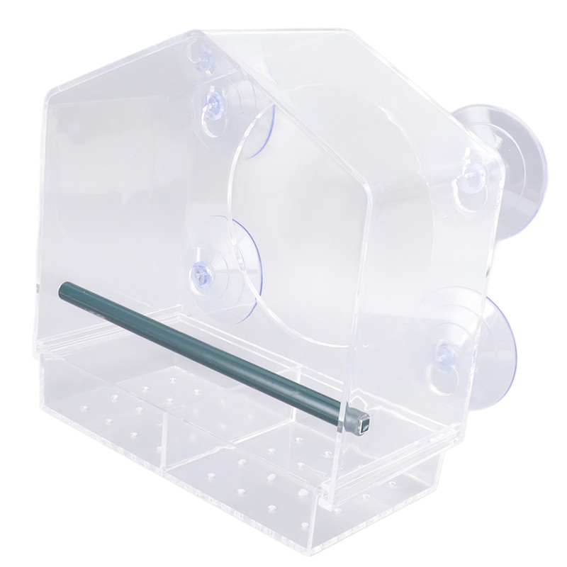 Window Bird Feeder Clear Sturdy Acrylic Window Bird House Feeder