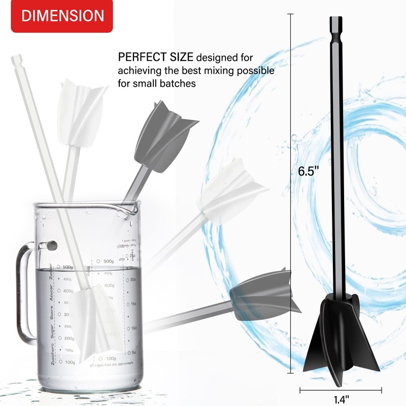 8 Pcs Resin Mixer Paddles for Resin Drill, Epoxy Mixer