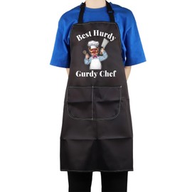 AKTAP Swedish Chef Gift Vert Der Ferk Apron With Pocket, Waterproof Adjustable Swedish Chef Fans Gifts Swedish Chef Kitchen Apron for Grilling Baking (AP, Best Chef Apron-HT)