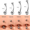 AceFun Belly Button Bars 8MM Belly Button Piercing Silver Belly