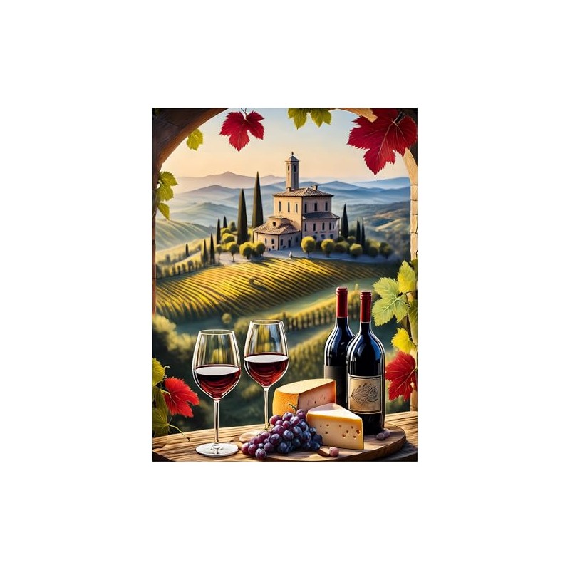 Wine Themed Tuscany Vineyard Pattern A1148 Accent Tile Mural Kitchen
