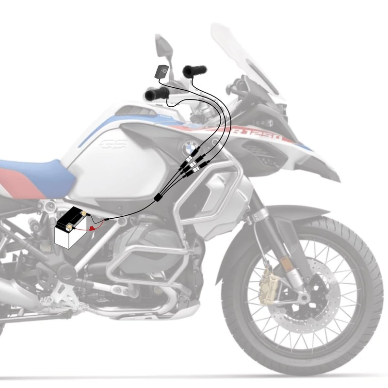 Area1 Motorrad Motorroller Griffheizung Heizgriffe für Scrambler (Urban Motard, Nightshift,