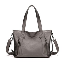 CORIOS Fashion Handbag PU Leather Shoulder Bag Ladies Crossbody Bag Waterproof Top-Handle Bag Women Messenger Bag Elegant Tote Bag Large Capacity Satchel Bag Shopping Travel Office Hobo Bag Champagne