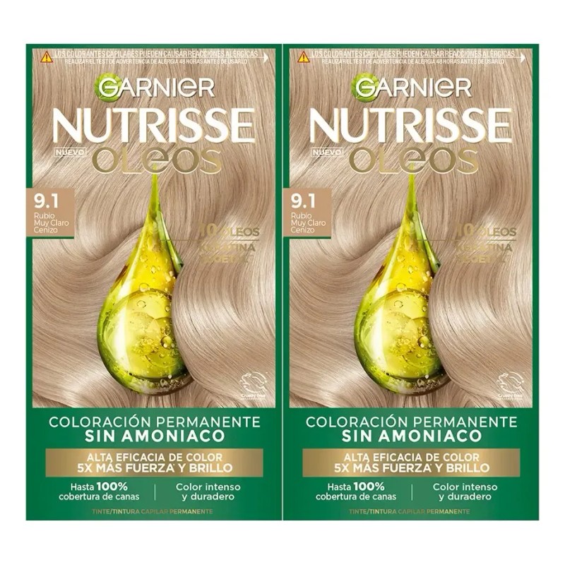 Pack x2 Tintes Permanente Garnier Nutrisse Oleos