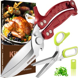Heavy Duty Poultry Shears Herb Vegetable Salad Scissors 2pcs set,Kitchen Shears for food Heavy Duty,Kitchen Scissors All Purpose,Chicken,Meat,Herb Salad Scissors for Chicken Turkey,Dishwasher Safe