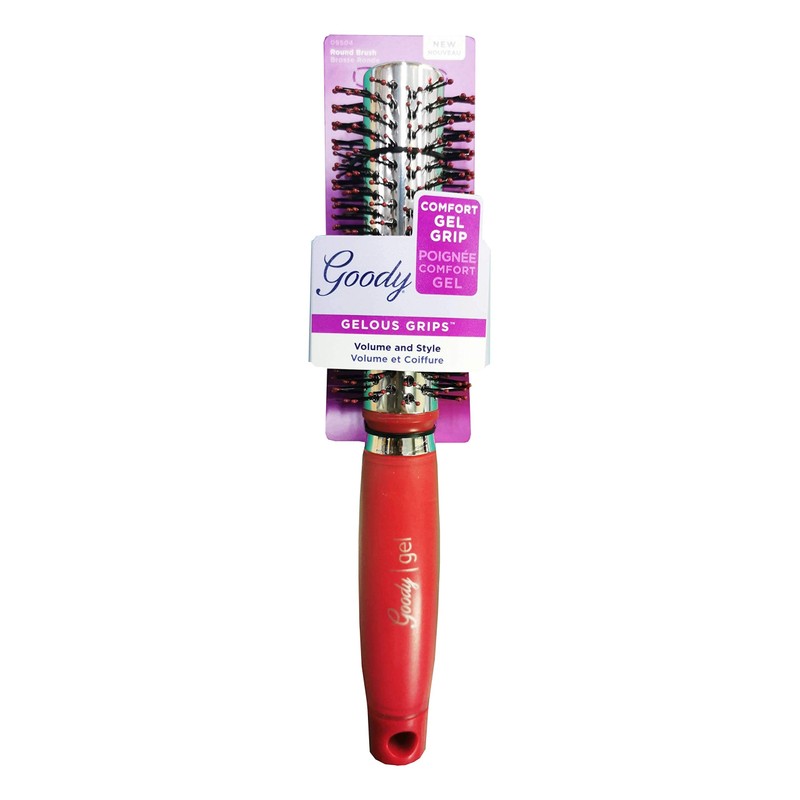 GOODY Gelous Grip Round Brush, Black, Purple or Red, 1CT