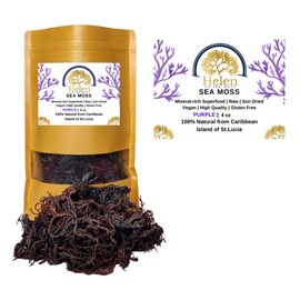 Wildcrafted Sea Moss | Gold - Purple - Green - Mixed | 100% Natural Irish Moss from St.Lucia | Mineral-Rich Superfood | 4oz Sun-Dried Moss | NO Preservatives NO Chemicals | Premium Quality