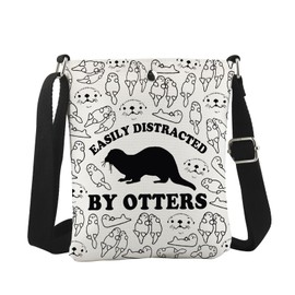 WCGXKO Otter Themed Crossbody Bag Sea Otter Gift Sea Animals Gift for Otter Lover (Otter Cro)
