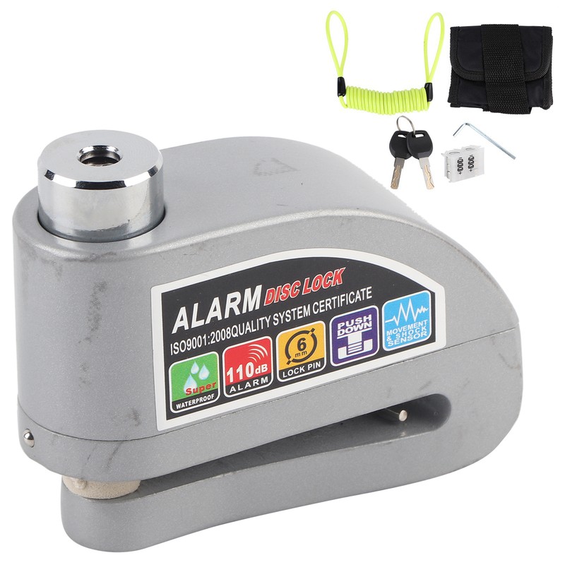 Waterproof Disc Brake Lock Kit 110dB Anti Theft Security Alarm