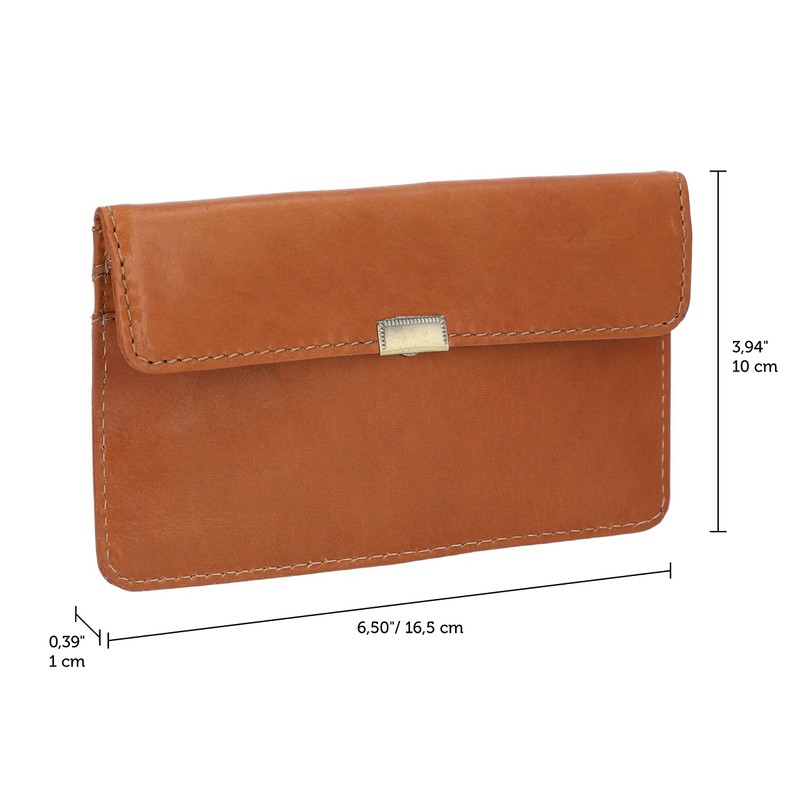Gusti Rani Leather Wallet Purse Clutch Women's Vintage Leather Brown