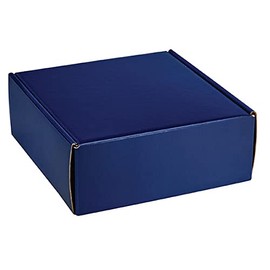 Pack of 6, Navy Blue Gourmet Shipping Box, 8x7.5x3" for Christmas Gift Giving