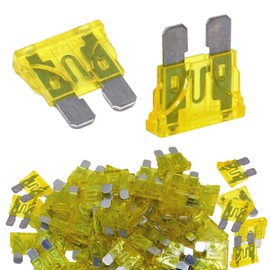 Gaoekoius 20A Automotive Stand Blade Fuse kits-50 pcs 20A Standard Blade Type Fuse Replacement for Car/RV/Truck/Motorcycle/Boat etc