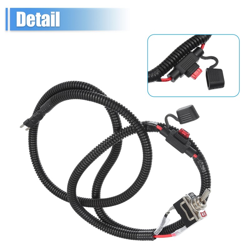 uxcell 1 Set 133.5cm 52.56" Universal Automotive Switched Fuse Bypass
